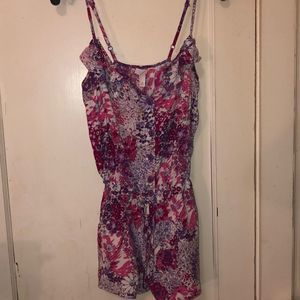 Target floral print short romper size M